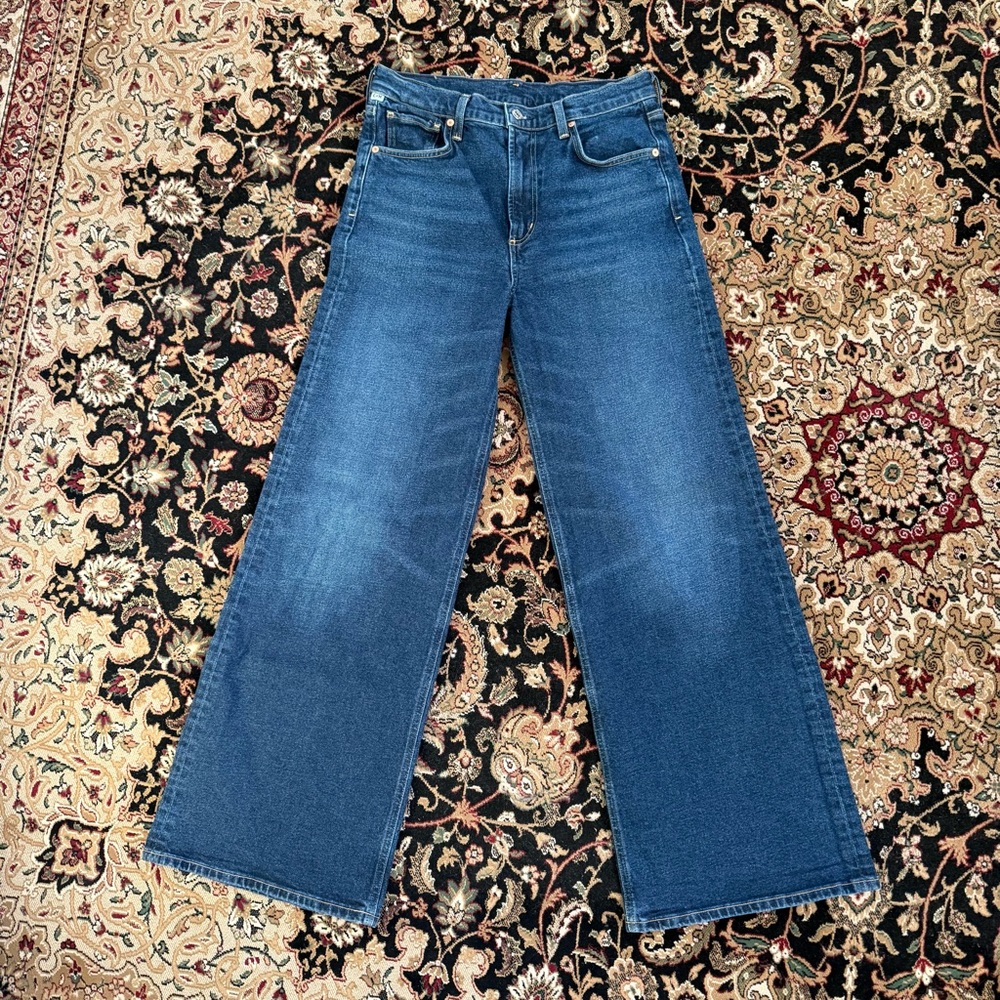 Citizens of Humanity Wide Leg Jeans - medium wash